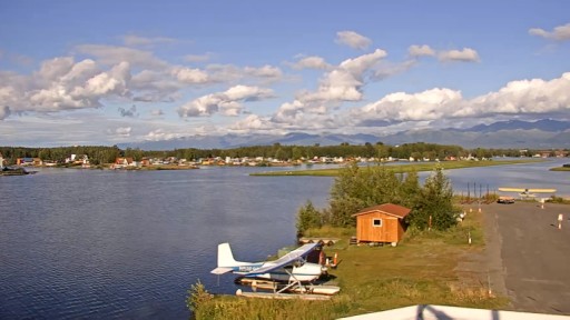 Lake Hood Seaplane Base  from Anchorage webcam