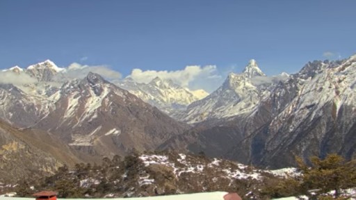 Mount Everest  from Solukhumbu webcam